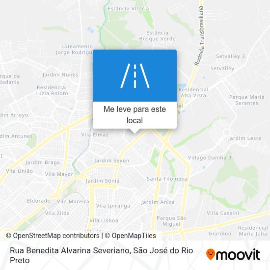 Rua Benedita Alvarina Severiano mapa