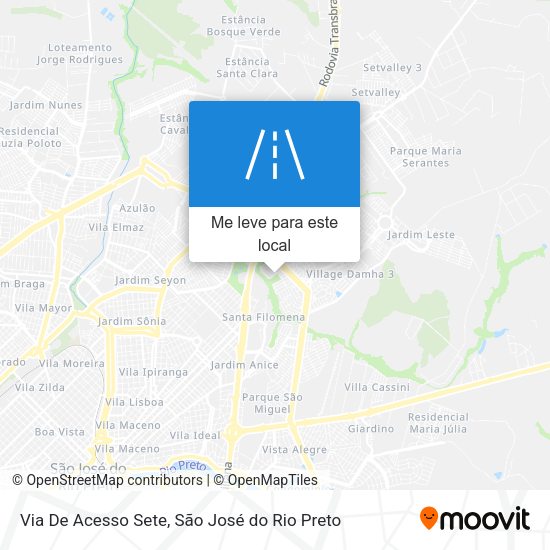 Via De Acesso Sete mapa