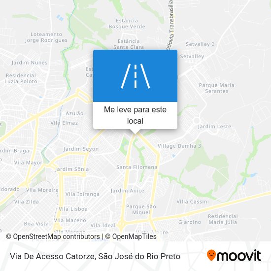 Via De Acesso Catorze mapa