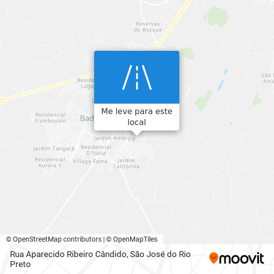 Rua Aparecido Ribeiro Cândido mapa