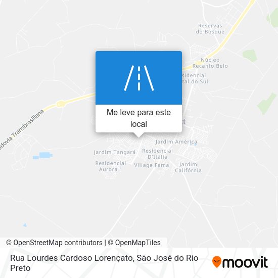 Rua Lourdes Cardoso Lorençato mapa