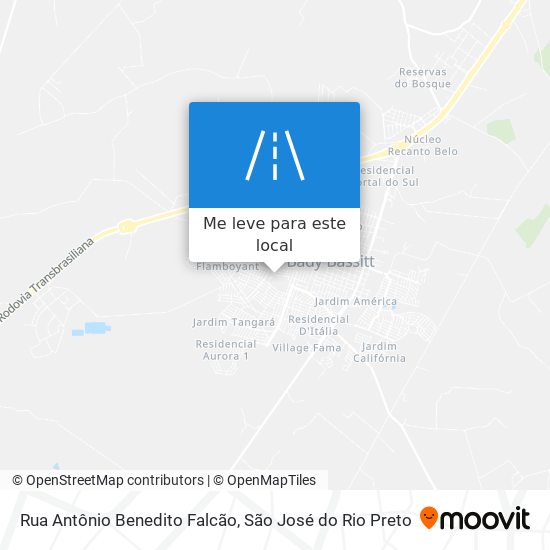 Rua Antônio Benedito Falcão mapa