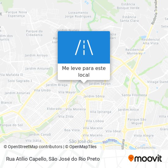 Rua Atílio Capello mapa