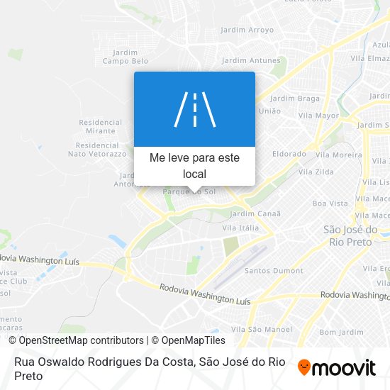 Rua Oswaldo Rodrigues Da Costa mapa