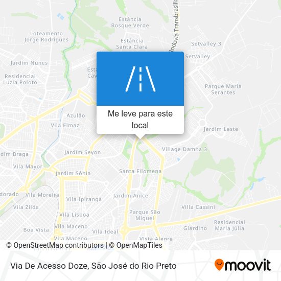Via De Acesso Doze mapa