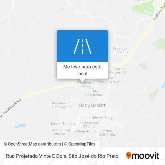 Rua Projetada Vinte E Dois mapa
