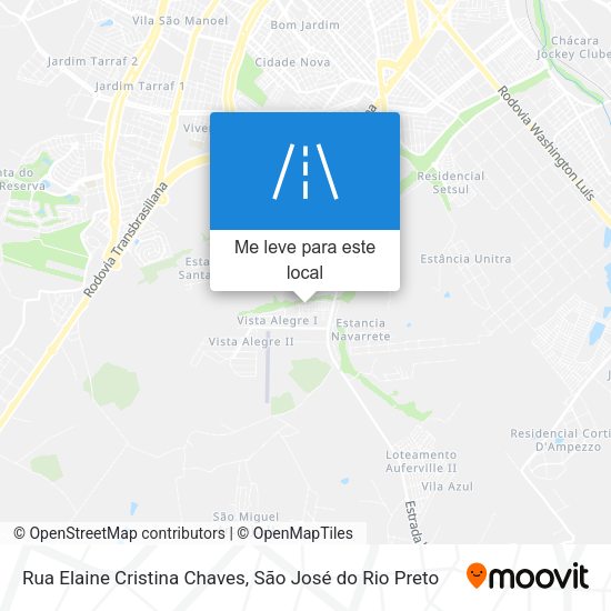 Rua Elaine Cristina Chaves mapa