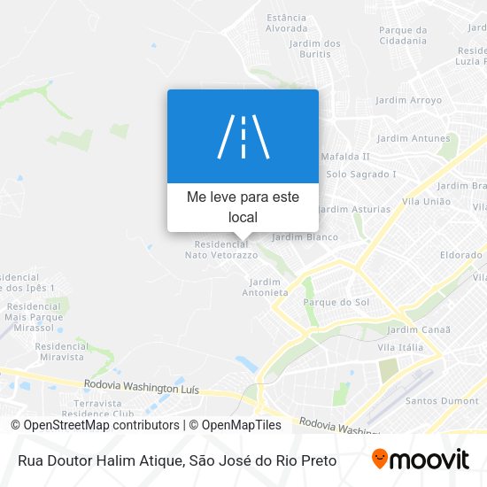 Rua Doutor Halim Atique mapa