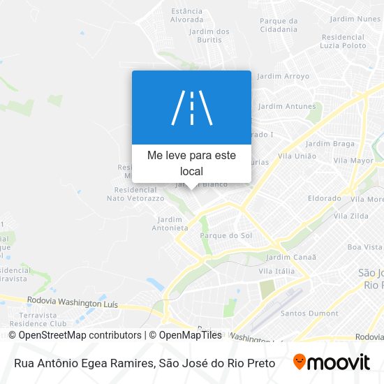 Rua Antônio Egea Ramires mapa