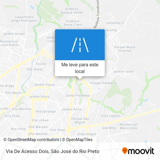 Via De Acesso Dois mapa