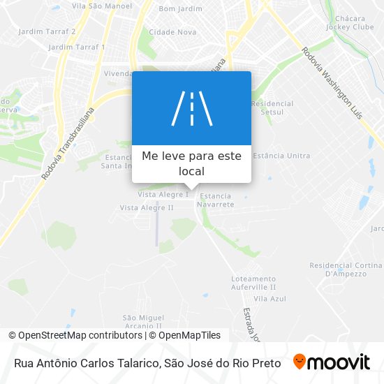 Rua Antônio Carlos Talarico mapa