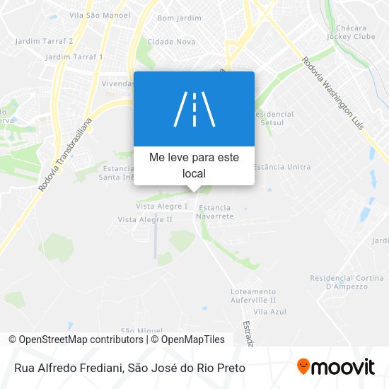 Rua Alfredo Frediani mapa