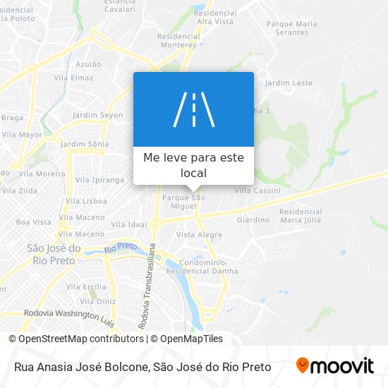 Rua Anasia José Bolcone mapa