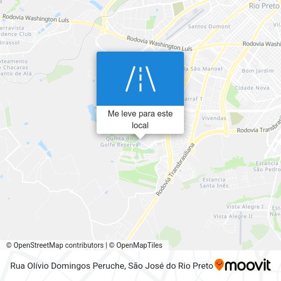 Rua Olívio Domingos Peruche mapa