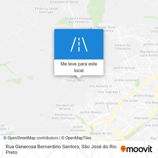 Rua Generosa Bernardino Santoro mapa