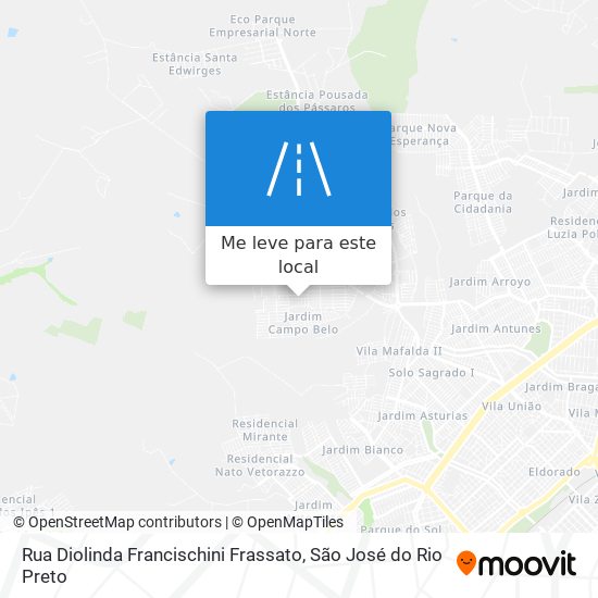 Rua Diolinda Francischini Frassato mapa