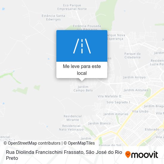 Rua Diolinda Francischini Frassato mapa