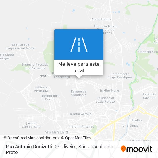 Rua Antônio Donizetti De Oliveira mapa