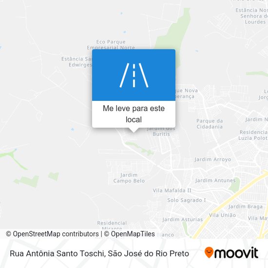 Rua Antônia Santo Toschi mapa
