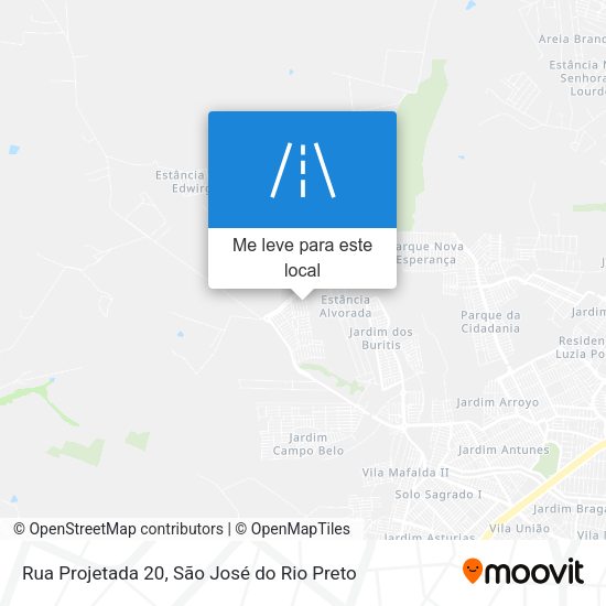 Rua Projetada 20 mapa