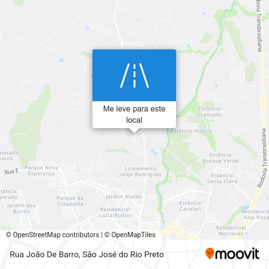 Rua João De Barro mapa