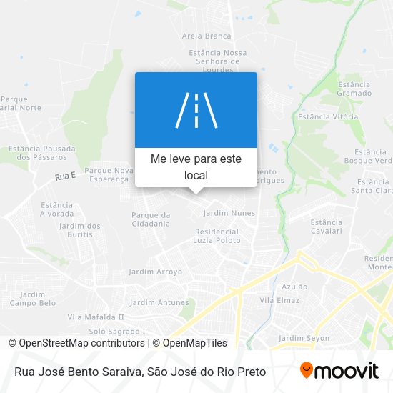 Rua José Bento Saraiva mapa