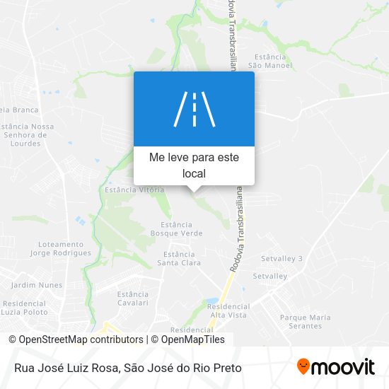 Rua José Luiz Rosa mapa