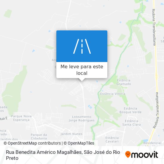 Rua Benedita Américo Magalhães mapa