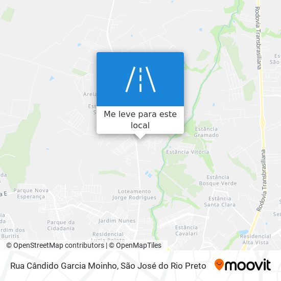 Rua Cândido Garcia Moinho mapa