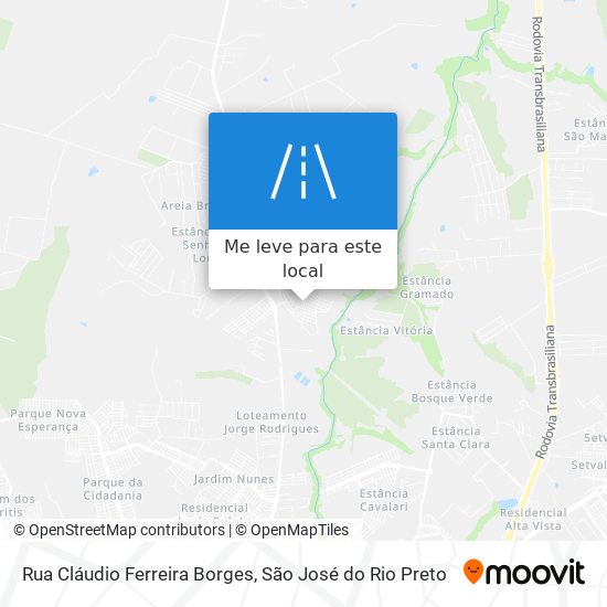 Rua Cláudio Ferreira Borges mapa