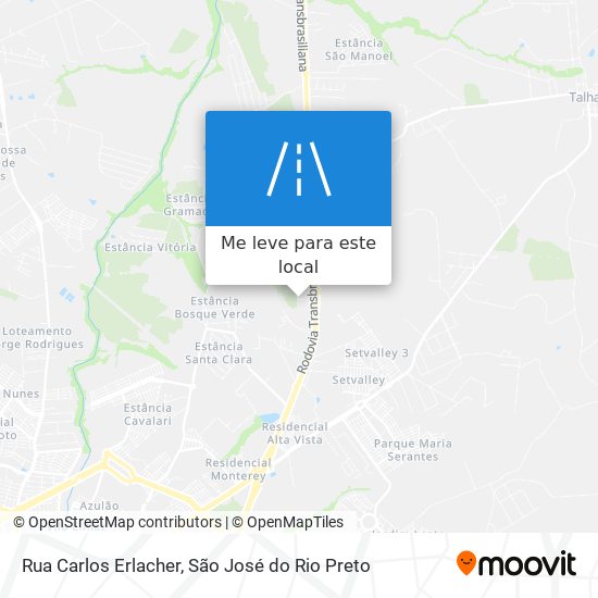 Rua Carlos Erlacher mapa