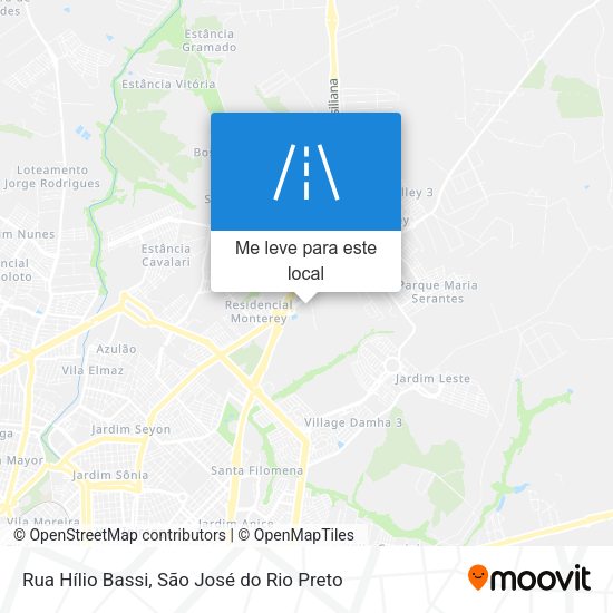 Rua Hílio Bassi mapa