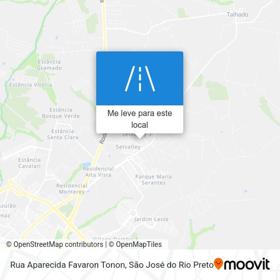 Rua Aparecida Favaron Tonon mapa