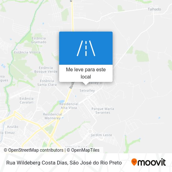 Rua Wildeberg Costa Dias mapa