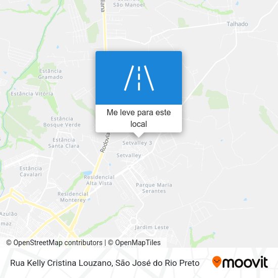 Rua Kelly Cristina Louzano mapa