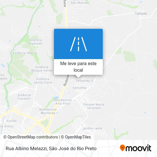 Rua Albino Melazzi mapa