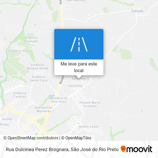 Rua Dulcinea Perez Brognara mapa