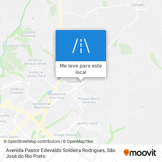 Avenida Pastor Edevaldo Soldeira Rodrigues mapa