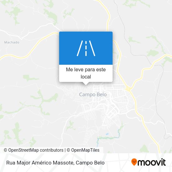 Rua Major Américo Massote mapa