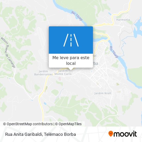 Rua Anita Garibaldi mapa