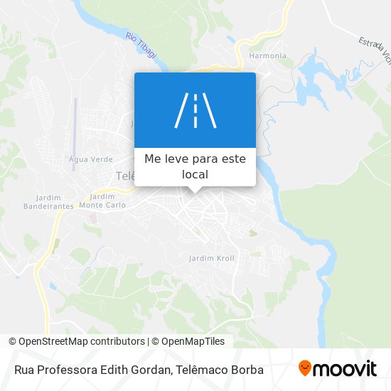 Rua Professora Edith Gordan mapa