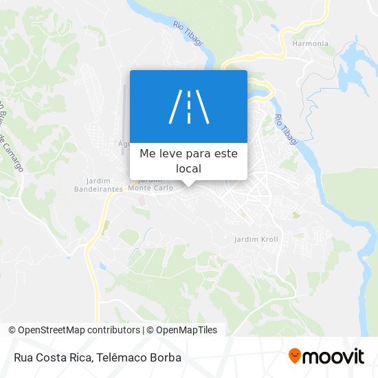 Rua Costa Rica mapa