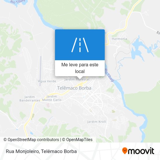 Rua Monjoleiro mapa