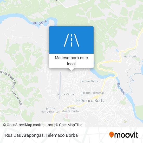 Rua Das Arapongas mapa