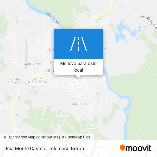 Rua Monte Castelo mapa