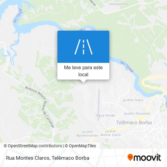 Rua Montes Claros mapa