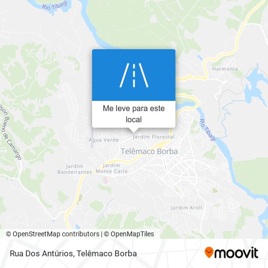 Rua Dos Antúrios mapa