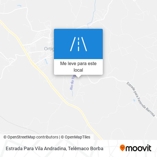 Estrada Para Vila Andradina mapa