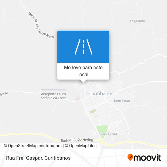 Rua Frei Gaspar mapa