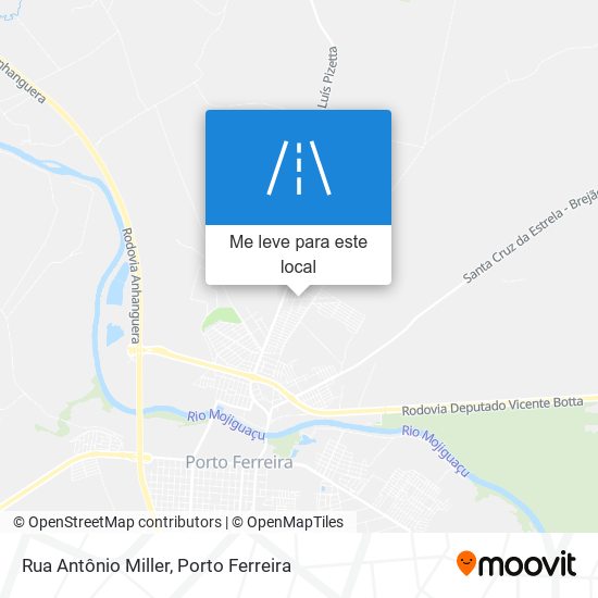 Rua Antônio Miller mapa